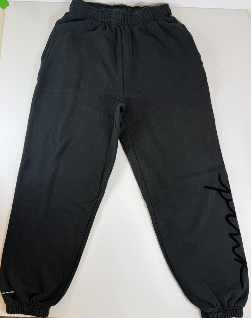 PINK Victoria's Secret Chloe x Halle Joggers Women's Small Black Fleece Pants